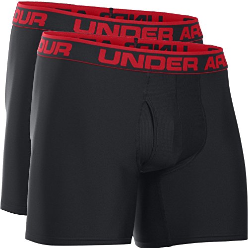 Under Armour 2-Pack HeatGear 6 Inch Boxer Shorts - Large - Black