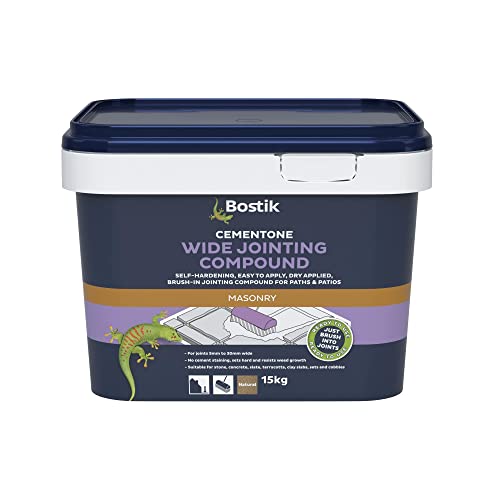 Bostik Cementone Wide Jointing Compound, for Paths and Patios, Colour: Natural, 15kg tub