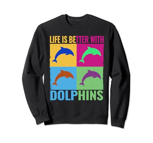 Dolphinkeeper La vida es mejor con los hombres coloridos de Dolphinkeeper Sudadera