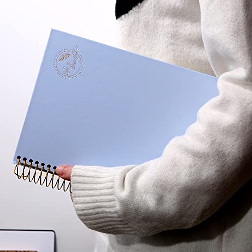 Yoment Hardcover Spiral Notebook 150 Sheets 3 Subject Large College Ruled Notebook For Office Meeting Notebook College Essentials Composition Notebook Wire Bound Journal School Supplies, Blue #TOP6
