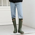 Women's Rain Boots Knee High Rubber Boots Waterproof Garden Shoes Anti-slipping Rainboots For Women Comfortable Insole Light Wide Calf Rain Shoes