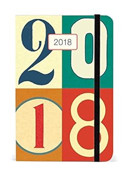Kitchen Cavallini Papers & Co., Inc. AG2018/123 Vintage Numbers Weekly Planner Cavallini 2018 Vintage Numbers Weekly Planner Book