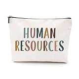 VICBOU Funny Human Resources Gifts Office Gifts for HR Women Coworker Makeup Bag Humor Office Supplies Cosmetic Bag for Her Boss HR Leader Mentor Manager Boss Day Graduation Christmas Birthday Gifts