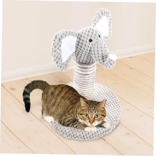 Set 2 postes rascadores para gatos POPETPOP diseño elefante y cebra miniatura 7