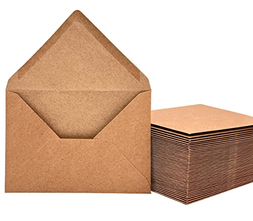 Kraftpapier Umschläge 100 Stück 130 g/m² Briefumschläge...