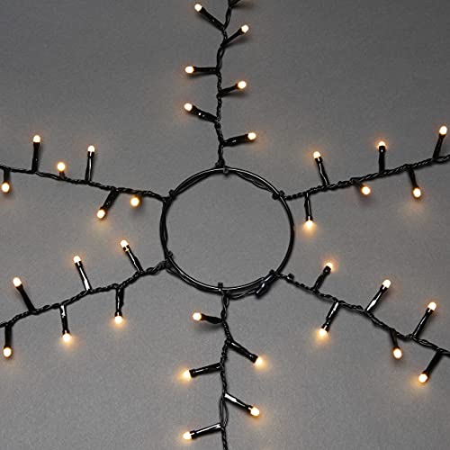 Konstsmide Micro LED Compactlights Tree Coat with Ring, 6 Strands of 110 Frosted Diodes, 8h Timer, 660 Amber Diodes - Image 3