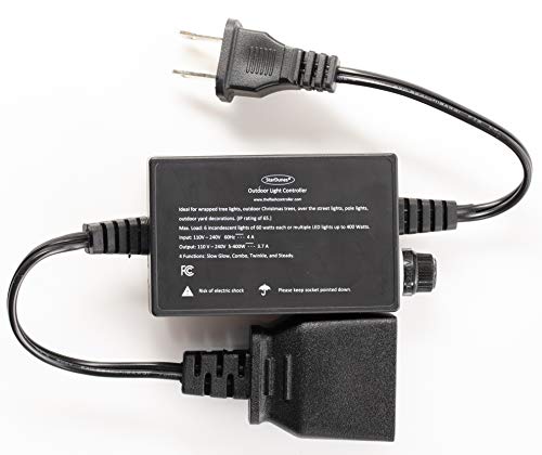 Outdoor Light Controller for Wrapped Tree Lights, Outdoor Christmas Trees, Pole Lights, Over The Street Lights, Yard Lights (Commercial Grade)