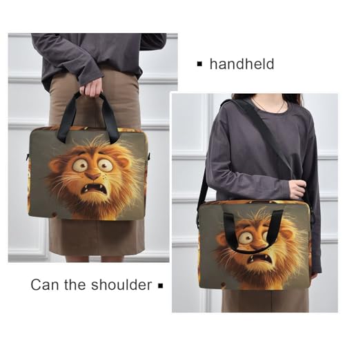 Maletín portátil tipo bandolera con cremallera para laptop 15.6" miniatura 2