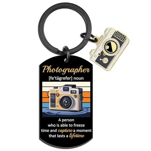 UYBEPU Camera Keychain Photographer Gifts for Men Photography Cool Gifts for Photographers Men Must Haves Photography Accessories for Car Backpack