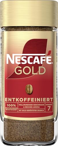 NESCAFÉ GOLD Entkoffeiniert, löslicher Bohnenkaffee, Instant-Kaffee aus erlesenen Kaffeebohnen, vollmundig & aromatisch, koffeinfrei, 1er Pack (1 x 100g)