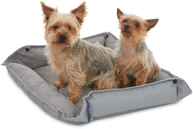 BLACKDECKER Cama para mascotas de cuatro vías con relleno ecológico para perros pequeños 20 pulgadas de largo x 16 pulgadas de ancho x 3 pulgadas de