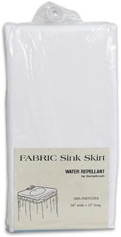 32" X 58" White Sink Drape