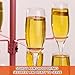 QCBF Cocktail Tree Stand, Wine Glass Display For Drinks, 3 Tier - 12 Holders Champagne Tower Stand For Champagne, Cocktails, Martini, Margarita Cups at Weddings, Bridal Shower (Pink)