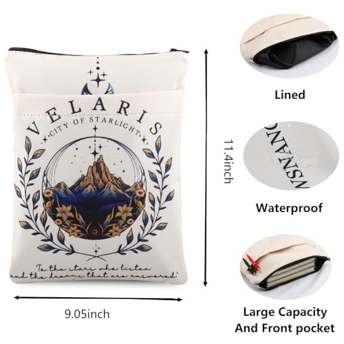AKTAP ACOMAF Merch Acotar Book Sleeves SJM Gift City of Starlight Book Covers Bookish Bookworm Gift Velaris The City of Starlight Book Sleeve for Book Lover (Velaris White BS - Image 2