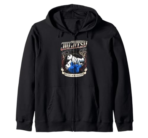 BJJ Heart Of A Fighter - Jiu Jitsu Fighting Pandas Sudadera con Capucha