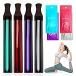 4 pcs Breathing Necklace with Resistance,Breathe Free Necklace Flavoured Filters,Flavoured Air Inhaler for Adults Stress Anxiety Relief,Mindful Relaxation