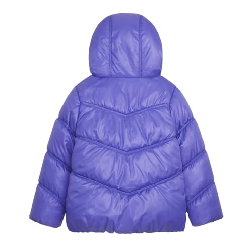 Girls' Fleece-Lined Hooded Puffer Jacket3