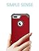 Phone Case for iPhone8/7 Plus Case Premium Bumper Slim 3in1 PC+Silicon Shockproof Hybrid High Impact Defender Case Combo Hard Soft Cases Covers for iPhone8/7 Plus 5.5 2017 (Red+Grey)