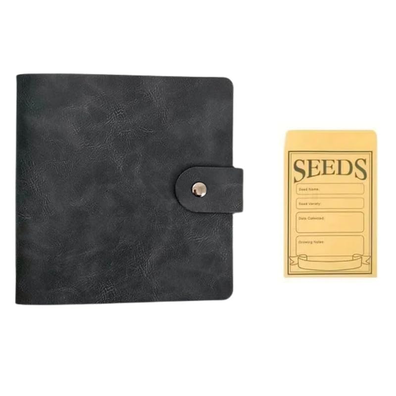 kacheeg KACHEEG® PU Leather Seed Storage Album | 2-Hole Loose-Leaf Binder for 3/5 Inch Envelope Inserts + 50 envelopes-picture-20