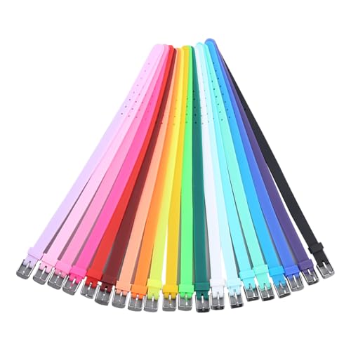 UUYYEO 12 Pcs 8mm Silicone Adjustable Wristbands Slide Bracelets Silicone Charm Bracelets Straps...