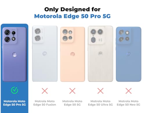 Image of Mr. Case Back Case for Motorola Moto Edge 50 Pro 5G Sleek Frosted Translucent Back with Wireless Charging Support | Anti-Scratch Shockproof Phone Case - White