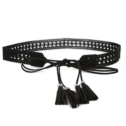Hollow Lace Belt for Women with Skirt Fashionable All-Match Tassel Decoration Waist Chain Dress Waist Accessories