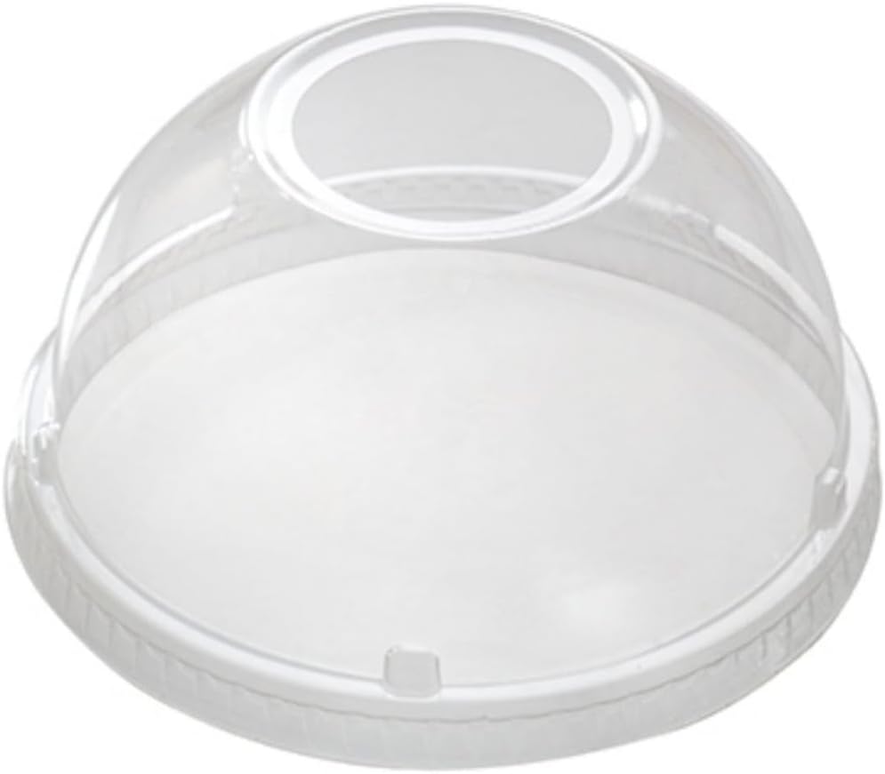 Clear Round Plastic Dome Lids with Hole (98mm) 1000 Ct. - Perfect for Takeout, Catering & Events