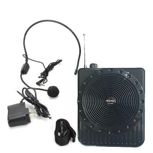 MEGAFONE PORTATIL AMPLIFICADOR KIT PROFESSOR COM RADIO FM, MICROFONE E USB E SD RECARREGAVEL