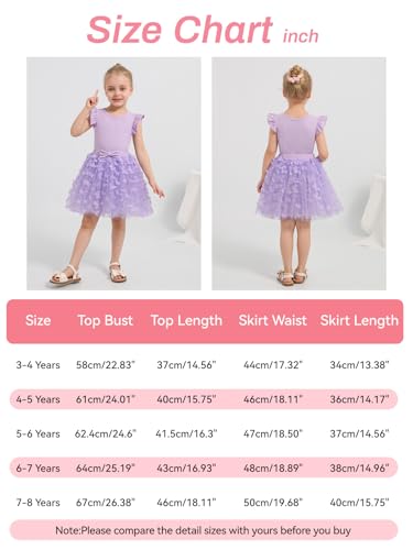 Image of Girls Tulle Skirt Set Kid Toddler Girl 2 Piece Outfits Ruffle Sleeve T-Shirt Bowknot Tutu Dress Birthday Party Outfit