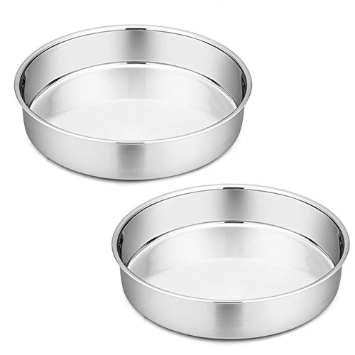 PP-CHEF-9-inch-Round-Cake-Pan-Set-of-2-Stainless-Steel-Bakeware-Tier-Cake-Pan-Set-Easy-Releasing-Cleaning-Oven-Dishwasher-Safe-9-inch-x-2-inch PP CHEF 9 inch Round Cake Pan Set of 2 Stainless Steel Bakeware Tier Cake Pan Set Easy Releasing Cleaning Oven Dishwasher Safe 9 inch x 2 inch