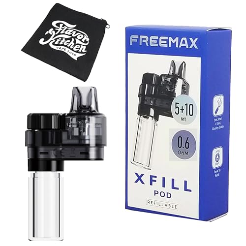 交換用カートリッジ for Freemax Xfill Pod Kit フリーマックス エックスフィル 15ml FlavorKitchenオリジナルミニポーチ同梱/VAPE(ベイプ)電子タバコ (0.6Ω)