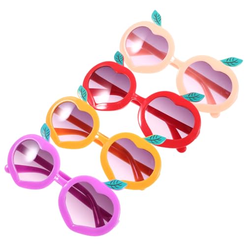 LIFKOME 4pcs Cartoon Boy Girl Sunglasses Vibrant Fruit Design Eyeglasses for Parties Uv Glasses for Boy Girl Fun and Safe Accessories