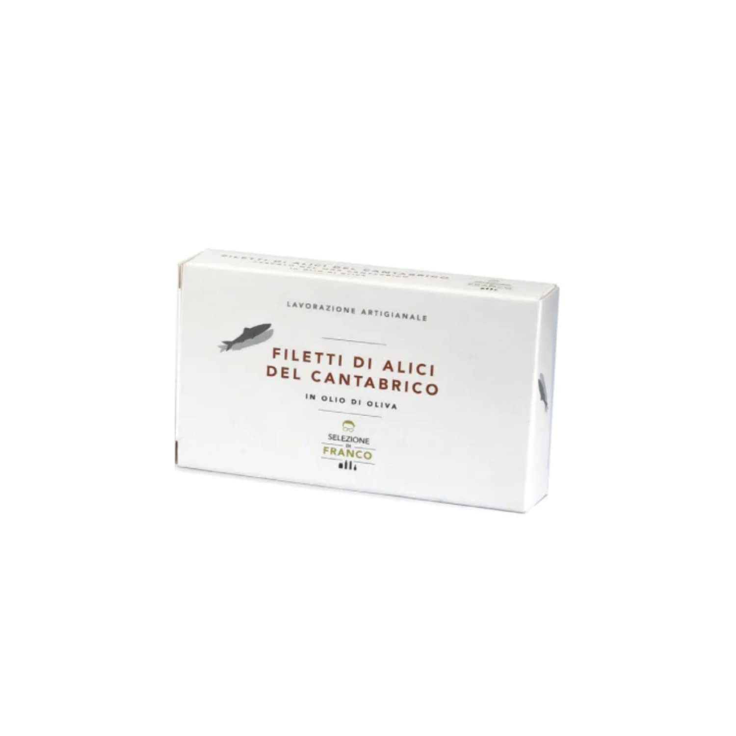 Selezione di Franco® | Filetti di Alici del Mar Cantabrico in Olio di Oliva | Acciughe del Mar Cantabrico Lavorate a Mano | Cuzziol® Acciughe Cantabrico - 4 Lattine (Netto 4 x 70 Gr)