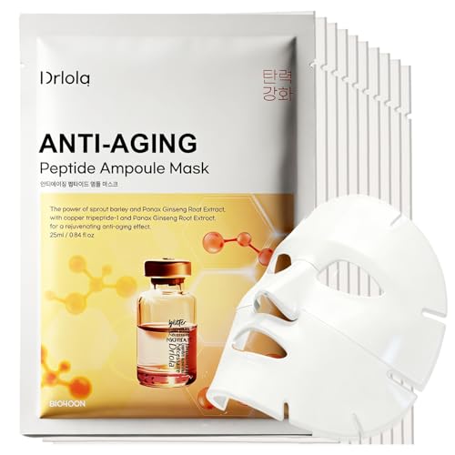 Korean Facial Mask 10 Sheets, Elastic Whitening &Tightening & Deep Moisture & Anti-Aging...