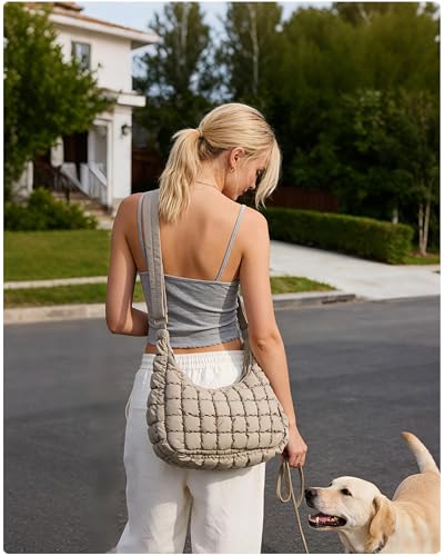 Image of BAGSMART Quilted Crossbody Bag for Women, Lightweight Puffer Purse for Travel, Daily Use & Work