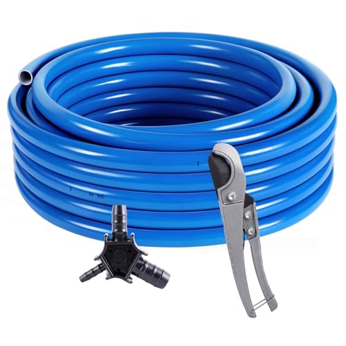 3/4 Inch × 50FT Air Tubing, HDPE-Aluminum-HDPE Three Layer Structure Air Hose, Air Line Kit Includes Tubing Cutter and Bevel Tool