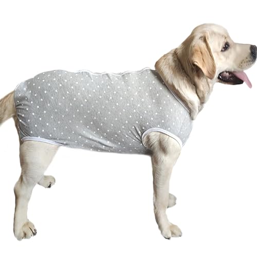 Image of Recovery Suit Post Surgery for Large Medium Dog, Spay Recovery Suit for Male and Female Dogs, Post Surgery Dog Onesie, Substitute E-Collar & Cone (Gray-3XL)
