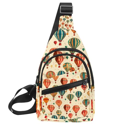 Mochila de hombro para senderismo y viajes activos con estampado étnico multicolor