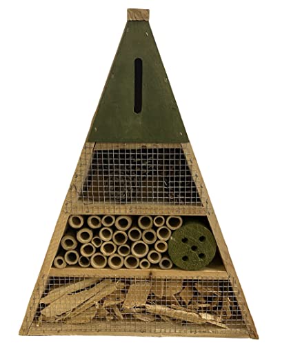 Aiuto per la nidificazione: casetta per insetti per api selvatici, mosche e altri insetti - supporta la varietà di specie 