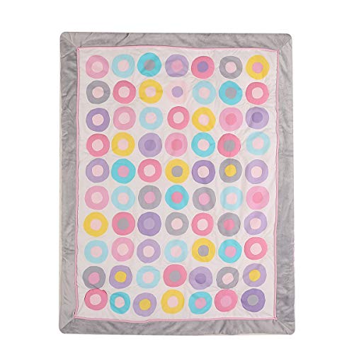 Nursery Crib Quilts for Baby Girl Baby Boy Baby Crib Bedding Quilted Comforter (Pink Pork Dot)