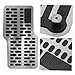 Luxshiny Stainless Steel Anti-Slip Accelerator and Brake Pedal Pad Set 2pcs Car Foot Pedal Covers for Driver's Cabin Heavy-Duty Vehicle Accessories Suitable for Cars Trucks and SUVs