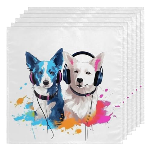Servilletas de Tela Estampado Animal Set 6 50.5x50.5 cm miniatura 1