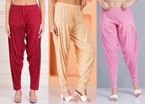 Image of Buy That Trendz Patiala Salwar for Women Relaxed Fit Viscose Patiyala Salwar Harem Bottom Pants