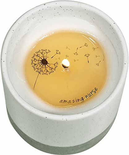 Pavilion Gift Company - I Always Wished For A Nurse Like You 10 Ounce Surprise Hidden Message Natural Soy Wax Candle Cotton Scented, 1 Count (Pack Of 1), 3.5” X 4” #TOP6