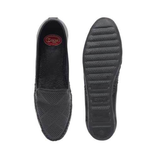 Image of Zoom Shoes Genuine Burnished Leather Brogue Bellies for Women and Girls ZVTR-01 | Ideal for Casual Events, Parties, and Ethnic Looks | Memory Cushioned Insole with Anti-Slip Sole