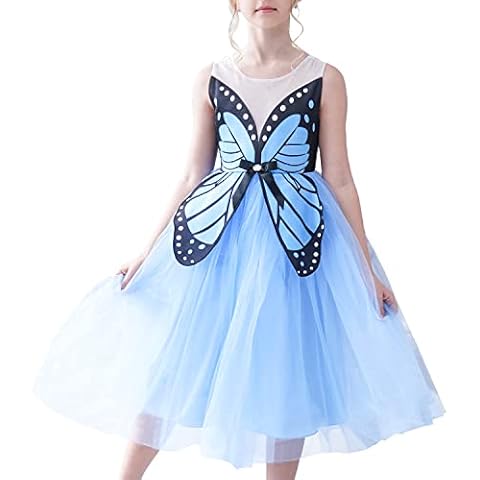 Sunny Fashion Blue Butterfly Dress for Girls Cover
