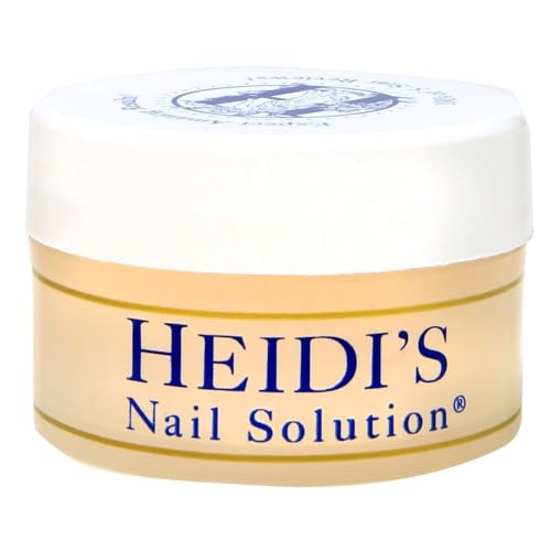 HEIDI'S Nail Solution - Nail Strengthener Treatment - Professional Nail Growth Solution for Brittle Weak Nails - Natural Nail Hardener & Cuticle Oil - Made in USA, Cruelty Free - 0.75 ounce