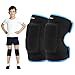EULANT Ginocchiere Pallavolo Bambina, Junior Regolabile Ginocchiere in Spugna, Donne Uomo Protezioni Ginocchia per Basket Bici MTB Snowboard Pattinare Danza Ginnastica Ritmica Calcio, Nero/Blu S