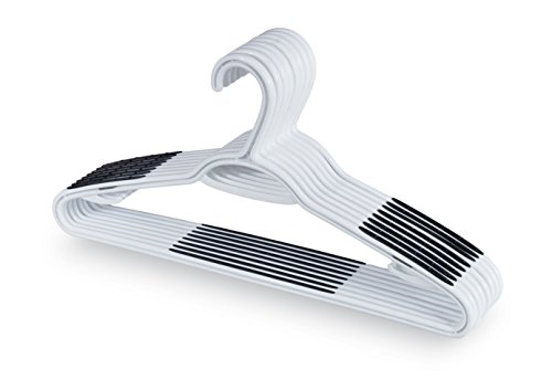 Domopak Living 8001410073716 Set 8 Cintre Plastique, Blanc, 0.8 x 42 x 21.5 cm