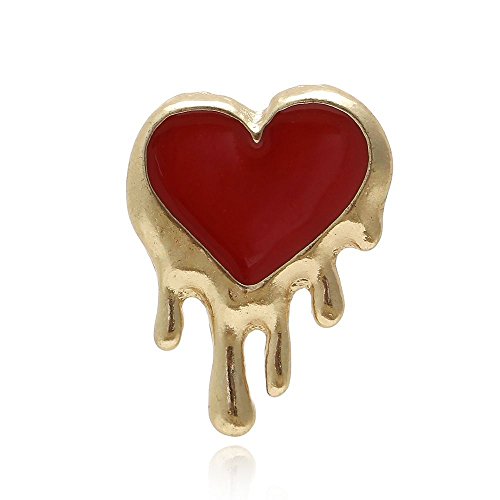 Null Karat Anstecker Pin Herz Heart Love brokernheart Emaile Metalllegierung schmuckrausch Cover